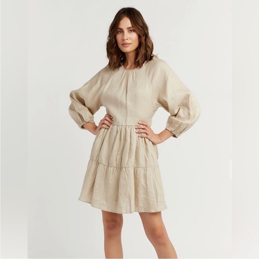 NWT New Lenore Beige Mini Dress by Dissh Size 6